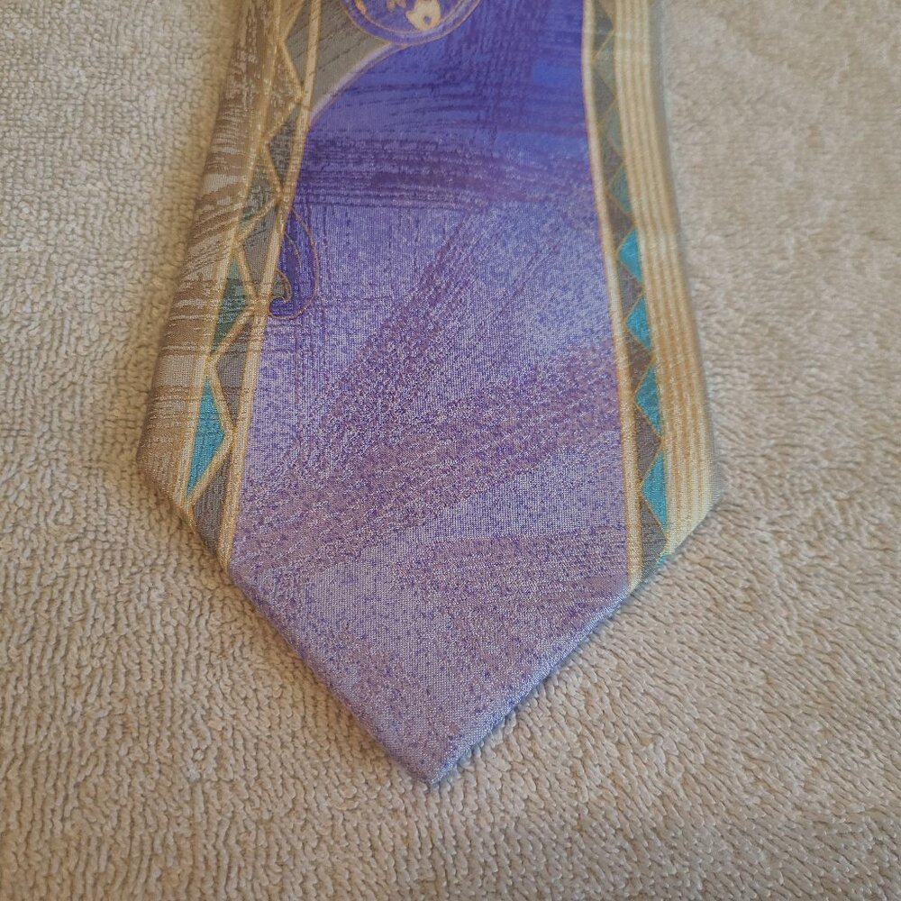 Vintage Vitaliano Pancaldi 100% Silk Handmade Neck Tie Made In Italy - Picture 2 of 11